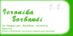 veronika borbandi business card